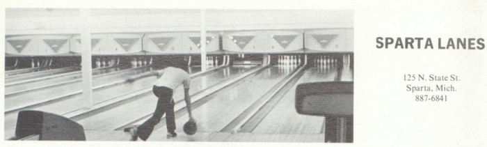 Sparta Lanes (Garden Patch Restaurant) - 1973 Sparta High School Yearbook Ad (newer photo)